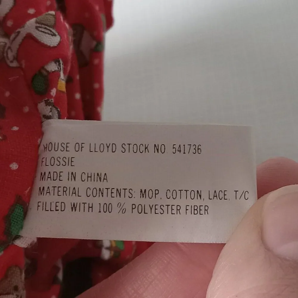 House of Lloyd Christmas Around the World Flossie Bunny Shelf Sitter Decoration